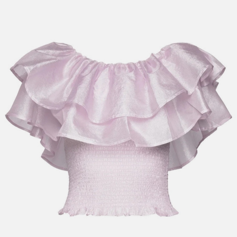 Stella Nova Elegant Lavender Ruffle Blouse